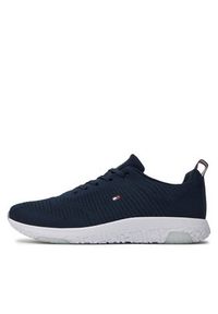 TOMMY HILFIGER - Tommy Hilfiger Sneakersy Corporate Knit Rib Runner FM0FM02838 Granatowy. Kolor: niebieski. Materiał: materiał #4