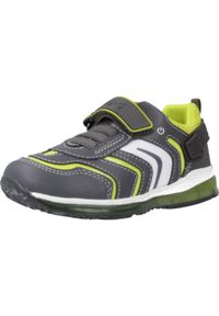 Geox - Buty GEOX B TODO BOY Szary. Kolor: szary. Materiał: syntetyk, tkanina, skóra. Sport: turystyka piesza