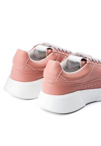 PREMIUM BASICS - Różowe sneakersy z logo. Kolor: różowy, wielokolorowy, fioletowy. Materiał: poliester. Wzór: aplikacja #3