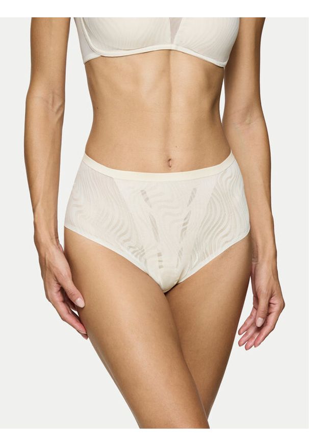 Triumph Figi klasyczne z wysokim stanem Shape Smart Ellipse 10222289 Écru. Stan: podwyższony. Materiał: syntetyk