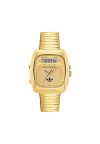 Adidas - adidas Zegarek Retro Wave Three Chronograph AOSY25014 Złoty. Kolor: złoty. Styl: retro