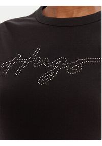 Hugo - HUGO T-Shirt Deloris 50532137 Czarny Regular Fit. Kolor: czarny. Materiał: bawełna #5