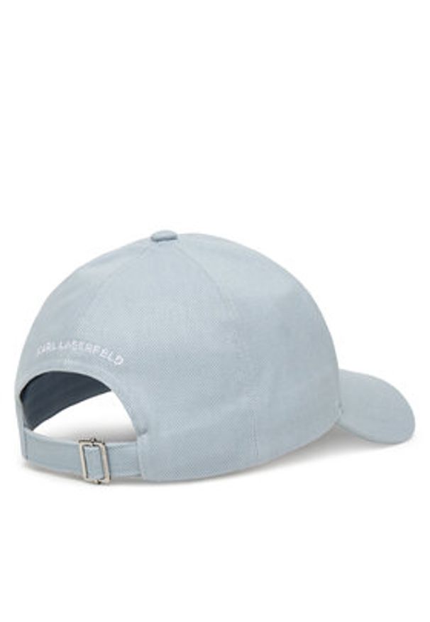 Karl Lagerfeld - KARL LAGERFELD Czapka z daszkiem A1W33071 Niebieski jasny. Kolor: niebieski. Materiał: bawełna