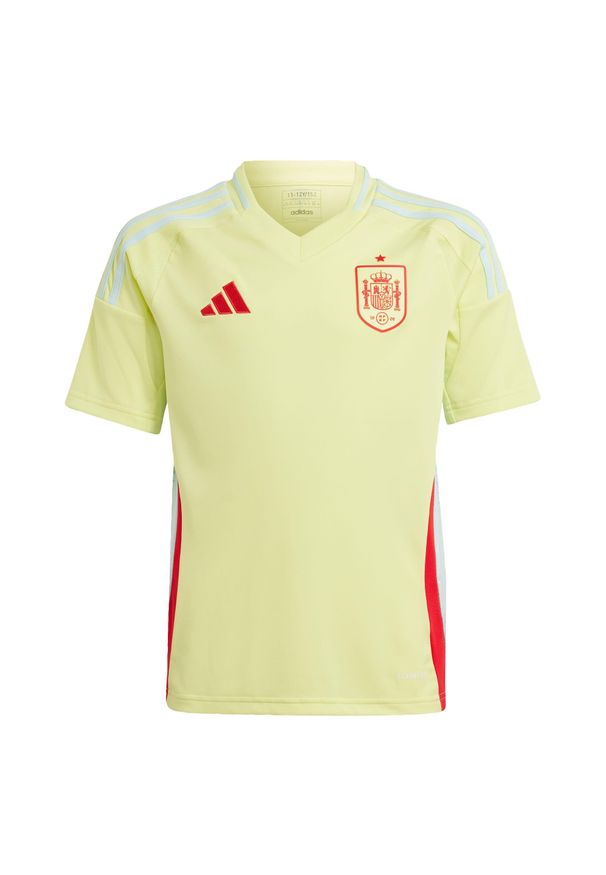Adidas - Koszulka Spain 24 Away Kids. Kolor: zielony, wielokolorowy, niebieski. Materiał: materiał