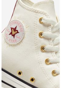 Converse trampki Chuck Taylor All Star Hearts damskie kolor biały A04950C-WHITE. Nosek buta: okrągły. Kolor: biały. Materiał: materiał, guma #6