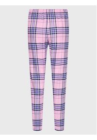 Cyberjammies Spodnie piżamowe Brushed Check 9464 Różowy Regular Fit. Kolor: różowy. Materiał: bawełna