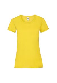FRUIT OF THE LOOM - Koszulka Damska Valueweight. Kolor: żółty