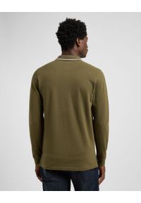 Lee - MESKA KOSZULKA LEE LS PIQUE POLO ARMY GREEN 112370566. Typ kołnierza: polo #3