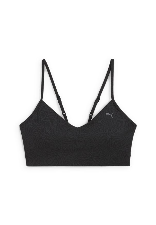 Puma - Damski stanik MOVE CLOUDSPUN AOP PUMA Black. Kolor: czarny. Sport: fitness