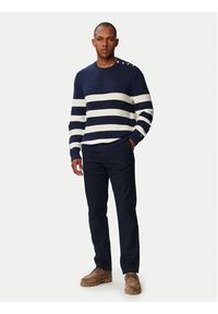 TOMMY HILFIGER - Tommy Hilfiger Sweter Breton MW0MW43502 Granatowy Regular Fit. Kolor: niebieski. Materiał: bawełna #3