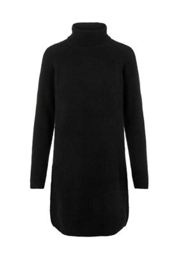 Pieces Sukienka dzianinowa Ellen 17119500 Czarny Regular Fit. Kolor: czarny. Materiał: syntetyk