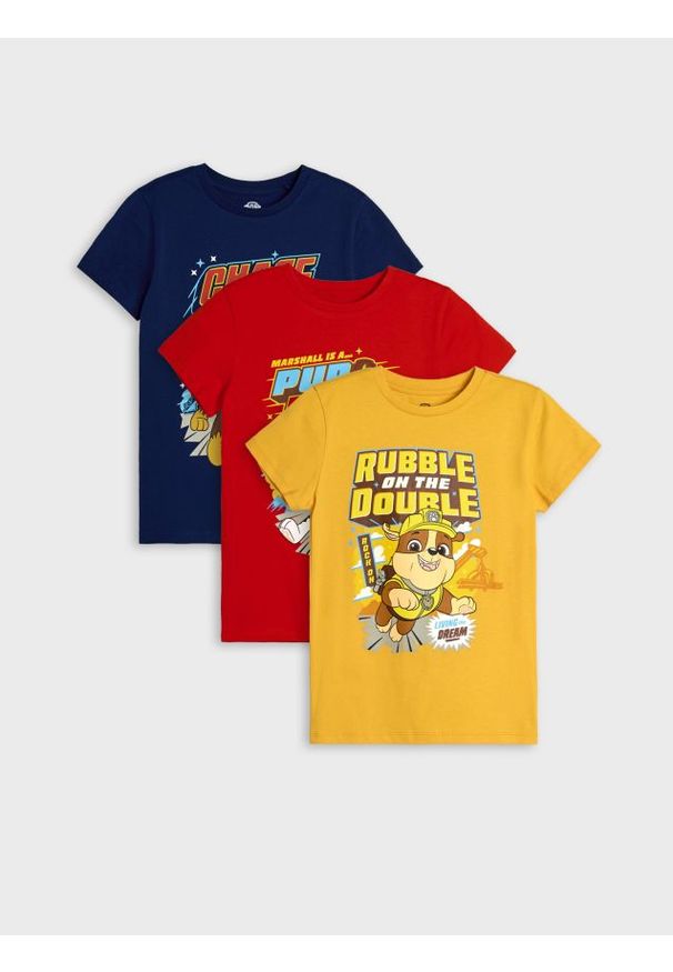 Sinsay - Koszulki 3 pack PAW Patrol - wielobarwny. Długość rękawa: krótki rękaw. Długość: krótkie