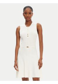 Marciano Guess Sukienka dzianinowa 5GGK26 5874Z Écru Regular Fit. Kolor: kremowy. Materiał: wiskoza #1