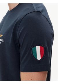 Aeronautica Militare T-Shirt 241TS2231J592 Granatowy Regular Fit. Kolor: niebieski. Materiał: bawełna