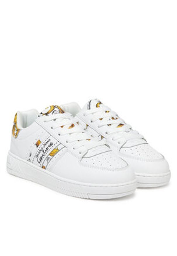 Versace Jeans Couture Sneakersy 78VA3SJ7 Biały. Kolor: biały. Materiał: skóra