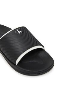 Calvin Klein Jeans Klapki Slide Rubber Neoprene Text YM0YM01234 Czarny. Kolor: czarny #5