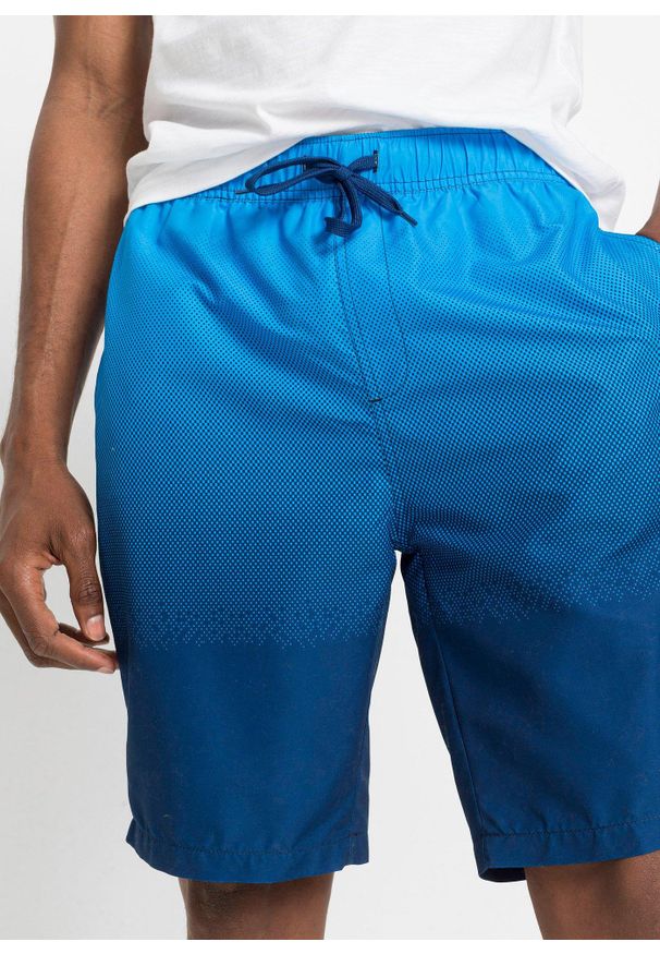 bonprix - Szorty kąpielowe męskie. Okazja: na plażę. Kolor: niebieski