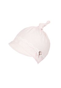 Jamiks czapka dziecięca kolor różowy z cienkiej dzianiny. Kolor: różowy. Materiał: dzianina
