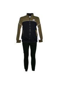 Diadora - Zestaw dresowy męski DIADORA TRACKSUIT FZ CORE S. Kolor: czarny. Materiał: dresówka