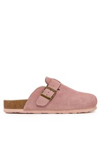 DeeZee Klapki W23Q22095 Różowy. Kolor: różowy. Materiał: zamsz, skóra