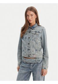 Guess Jeans Kurtka jeansowa W6RN55 D5M4I Niebieski Regular Fit. Kolor: niebieski. Materiał: bawełna #1