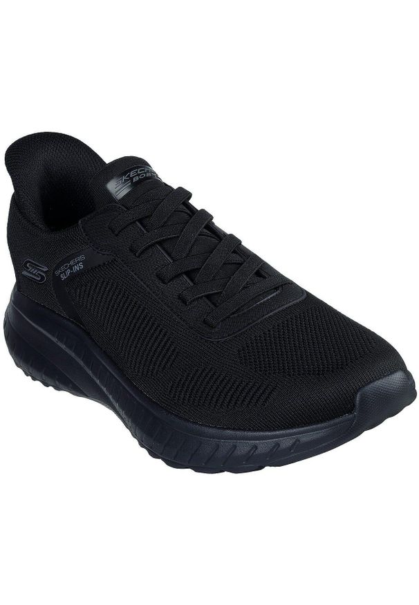 skechers - Buty sportowe męskie Skechers Bob Squad Chaos Solid Step. Kolor: czarny. Materiał: materiał. Sport: fitness
