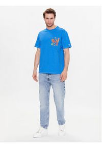 Guess T-Shirt F3GI04 K6XN4 Niebieski Regular Fit. Kolor: niebieski. Materiał: bawełna #4
