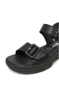 Rieker Sandały 66680-00 Czarny. Kolor: czarny. Materiał: skóra, syntetyk #7