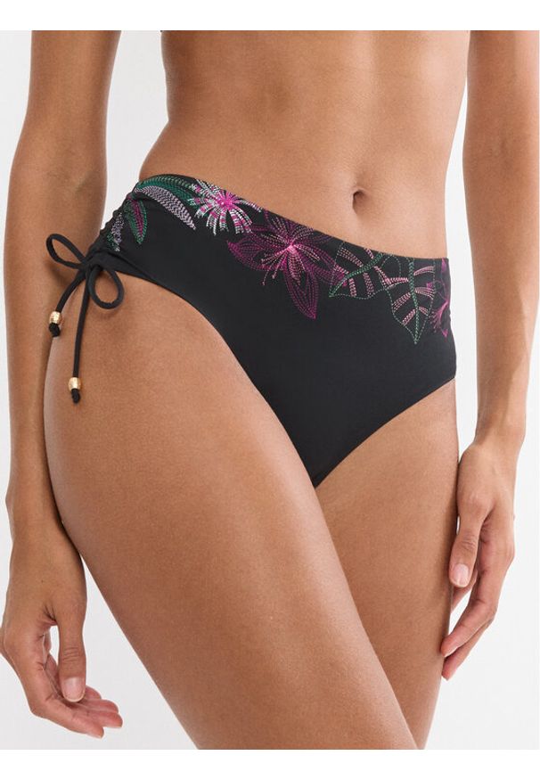 Triumph Dół od bikini Summer Tropics Midi 10226523 Czarny. Kolor: czarny. Materiał: syntetyk