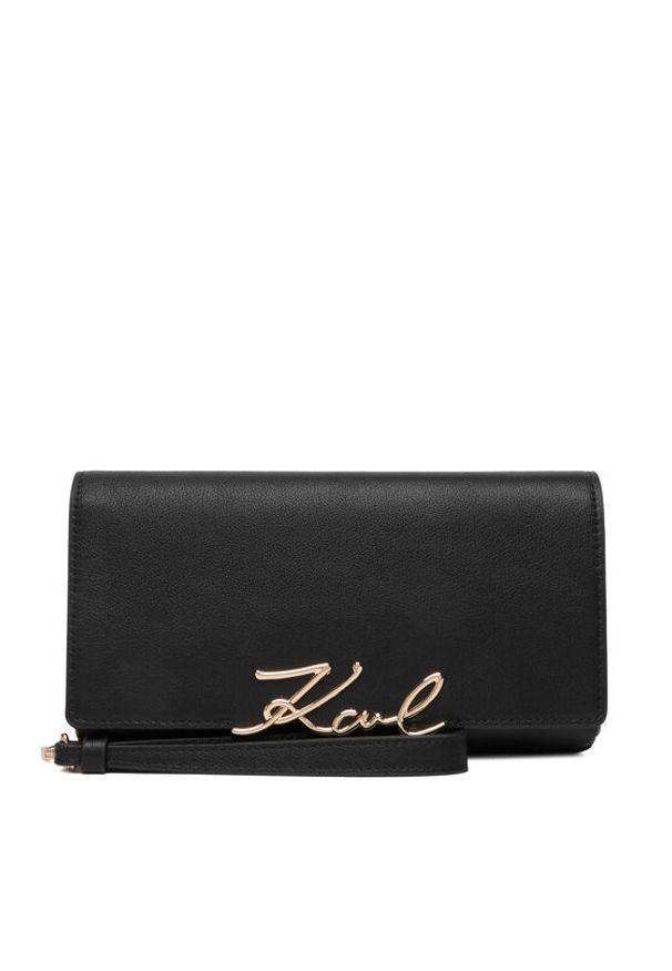 Karl Lagerfeld - KARL LAGERFELD Portfel B1W32033 Czarny. Kolor: czarny. Materiał: skóra