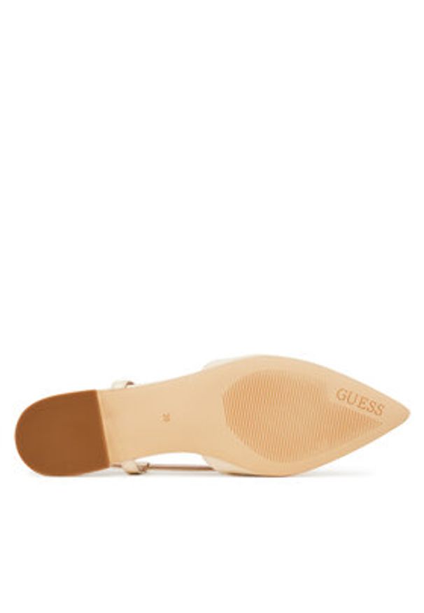 Guess Baleriny FLTFR2 PAF05 Écru. Materiał: skóra