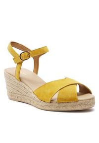 Geox Espadryle D Gelsa Low D45NGC 00022 C2000 Żółty. Kolor: żółty. Materiał: skóra, zamsz #5