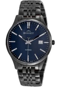 Szwajcarski zegarek męski Bisset BSDF38 szafirowe szkło grafitowy gt. Kolor: szary, niebieski, wielokolorowy #1