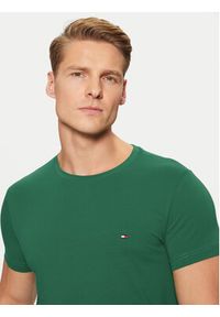 TOMMY HILFIGER - Tommy Hilfiger T-Shirt MW0MW10800 Zielony Slim Fit. Kolor: zielony. Materiał: bawełna #5