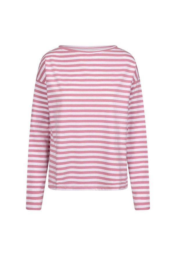 TRESPASS - Damski Top W Paski Thelma. Kolor: różowy. Wzór: paski. Sport: turystyka piesza