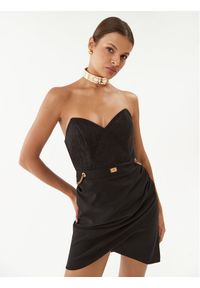 Elisabetta Franchi Sukienka koktajlowa AB-426-36E2-V500 Czarny Slim Fit. Kolor: czarny. Materiał: syntetyk. Styl: wizytowy #1