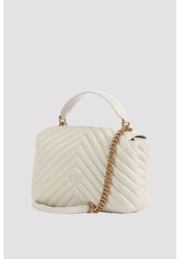 Pinko - PINKO Biała kopertówka Love Lady Puff Mini CL. Kolor: biały. Materiał: pikowane. Styl: casual, elegancki #3