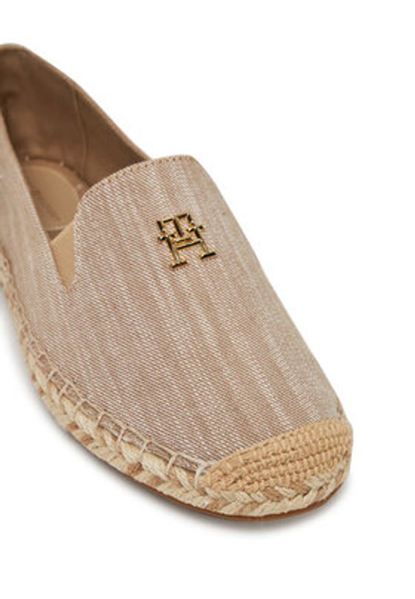 TOMMY HILFIGER - Tommy Hilfiger Espadryle Chambray Espadrille FW0FW08539 Beżowy. Kolor: beżowy. Materiał: materiał