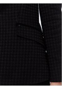Karl Lagerfeld - KARL LAGERFELD Marynarka 226W1400 Czarny Regular Fit. Typ kołnierza: dekolt w karo. Kolor: czarny. Materiał: bawełna