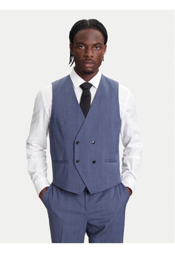 HUGO BOSS Garnitur Henry-Getlin253V1X 50544664 Niebieski Regular Fit. Kolor: niebieski. Materiał: syntetyk