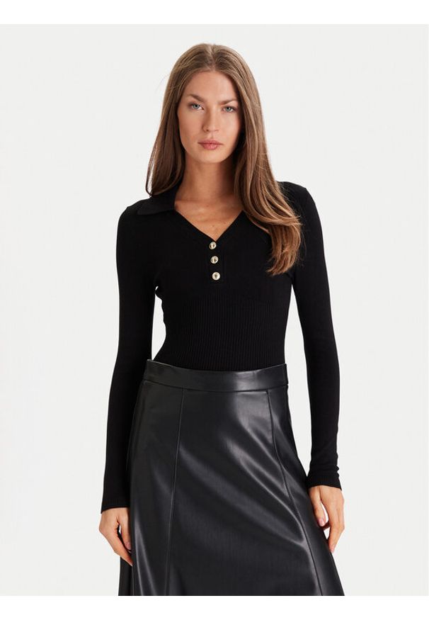 Morgan Sweter 252-MBANOU Beżowy Slim Fit. Kolor: beżowy. Materiał: wiskoza