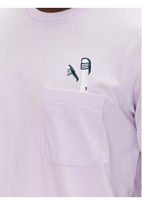 Adidas - adidas T-Shirt Lounge Slides Graphic Pocket JM0375 Fioletowy Regular Fit. Kolor: fioletowy. Materiał: bawełna #5