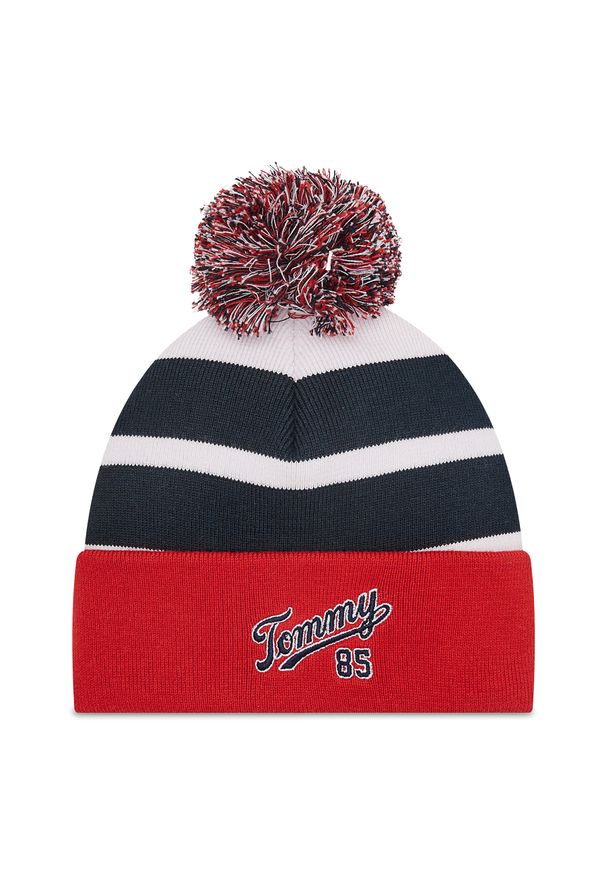TOMMY HILFIGER - Czapka Tommy Hilfiger Logo AU0AU01649 DW6. Kolor: czerwony. Materiał: bawełna, materiał