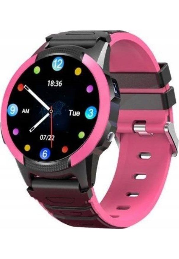 Smartwatch GoGPS X03 Czarno-różowy (AKGGGPSMA0011). Rodzaj zegarka: smartwatch. Kolor: różowy, wielokolorowy, czarny