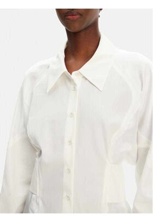 Pinko - PINKO Koszula Controvento 104594 A2BT Biały Relaxed Fit. Kolor: biały. Materiał: wiskoza, bawełna