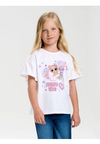 Sinsay - Koszulka z połyskującą aplikacją L.O.L Surprise - biały. Kolor: biały. Wzór: aplikacja #1