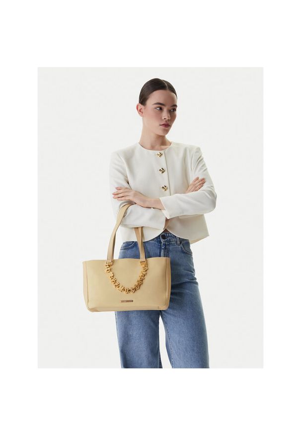 Love Moschino - Torebka LOVE MOSCHINO. Kolor: beżowy