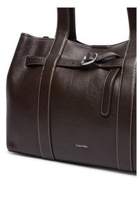 Calvin Klein Torebka Buckle Medium Work Tote LV04F3549G Brązowy. Kolor: brązowy. Materiał: skórzane #4