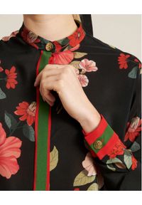Luisa Spagnoli - LUISA SPAGNOLI - Czarna koszula z kwiatowym motywem Badius. Kolor: czarny. Materiał: jedwab. Wzór: kwiaty. Sezon: lato #3