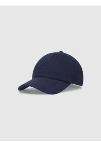 4f - Czapka z daszkiem strapback uniseks - granatowa. Kolor: niebieski. Materiał: bawełna, materiał. Sezon: lato. Styl: sportowy